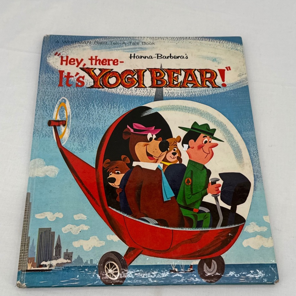 Vtg 1964 Hey There It's Yogi Bear Whitman Giant Tell-A-Tale Book First Edition